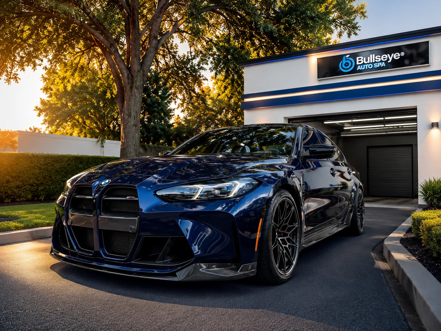 BMW M3 showroom-ready at Bullseye Auto Spa